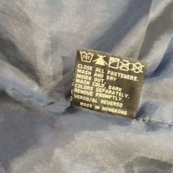 Authentic Burberry Navy Jacket with Faux Fur Hood